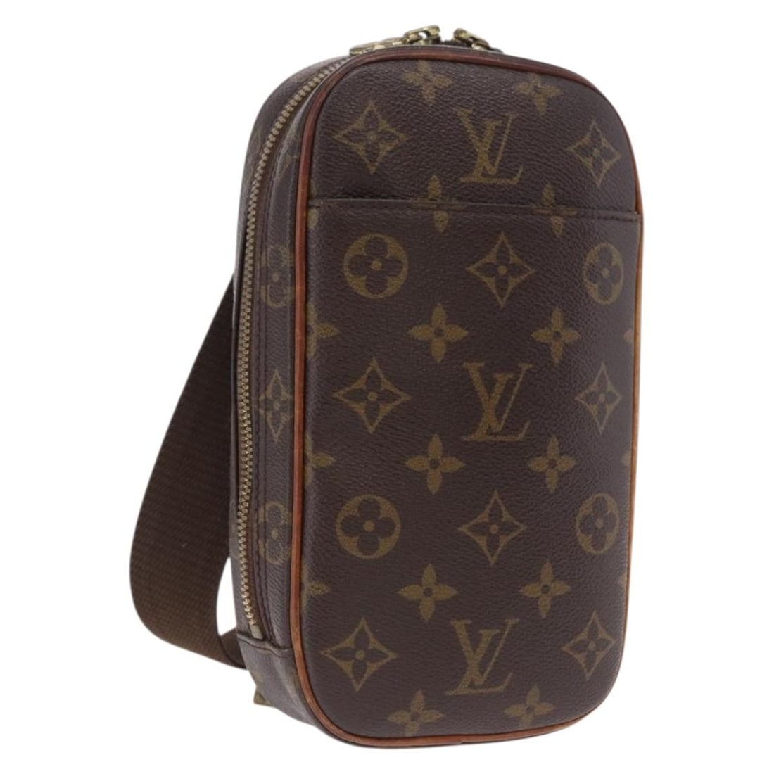 Louis Vuitton M51870 Pochette Gange Monogram Canvas Shoulder Bag: Louis Vuitton M51870 Pochette Gange Monogram Canvas Shoulder Bag Louis Vuitton Monogram Pochette Gange shoulder bag in monogram canvas, made in Spain. This women's bag has a compact silhouette and inc