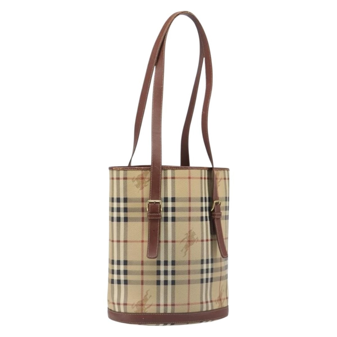 Burberry Tote Bag in Beige Gold PVC Leather Made in Italy: Burberry Tote Bag in Beige Gold PVC Leather Made in Italy Burberry Nova Check tote bag in beige and gold PVC leather, made in Italy. This women's tote has a structured everyday silhouette with dual ha