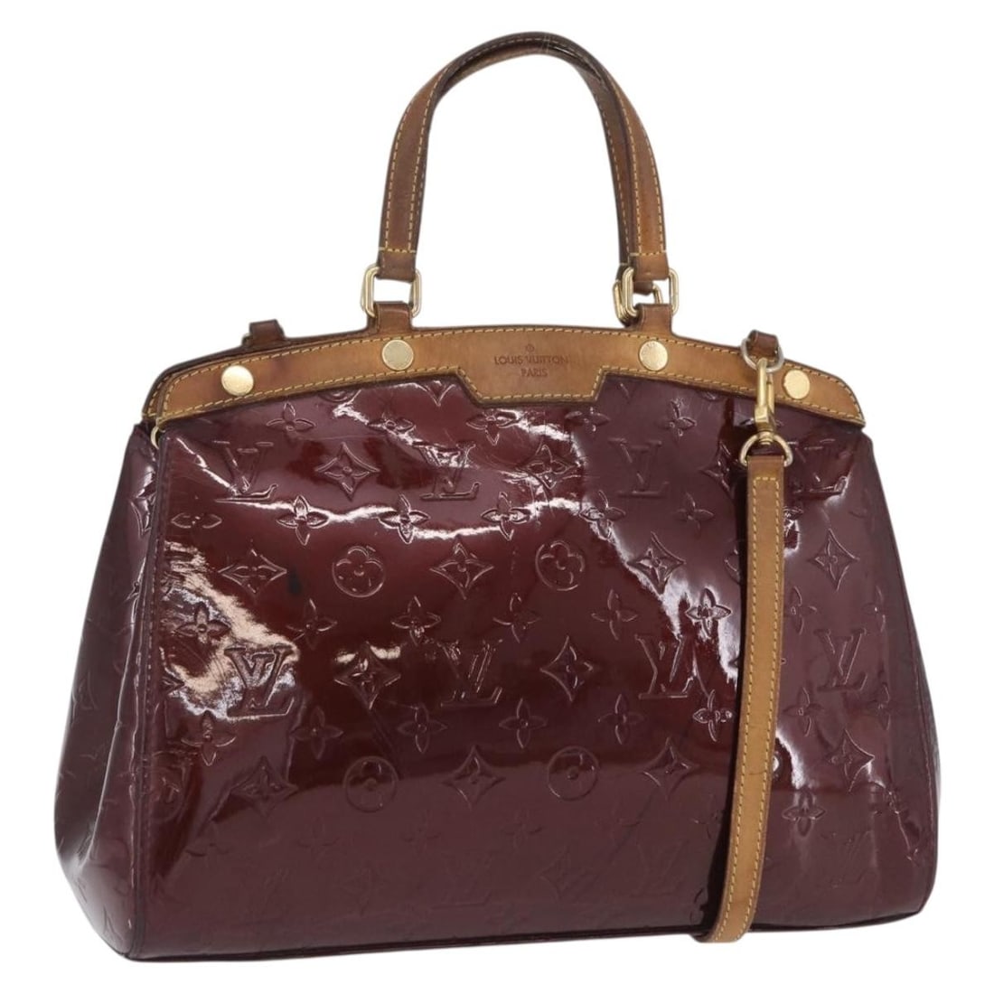 Louis Vuitton Blair MM Vernis patent leather 2way handbag Rouge Favist: Louis Vuitton Blair MM Vernis patent leather 2way handbag Rouge Favist Louis Vuitton Vernis Blair MM 2-way handbag in Rouge Favist patent leather. Made in France, this women's bag includes a shoulder 