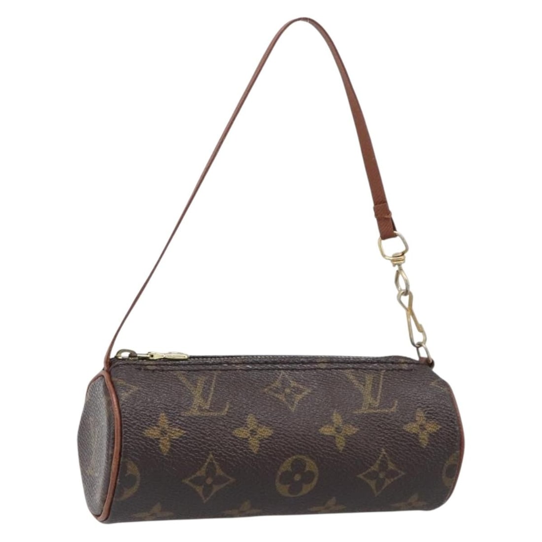 Louis Vuitton Papillon Monogram Canvas Women's Pouch France: Louis Vuitton Papillon Monogram Canvas Women's Pouch France Louis Vuitton Papillon pouch in Monogram canvas, made in France. This women's pouch is heavily used and shows visible wear throughout, inclu