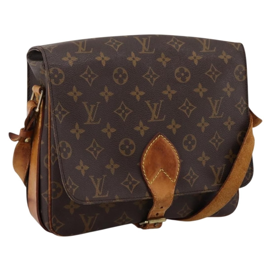 Louis Vuitton M51252 Cartouchiere GM Monogram Canvas Shoulder Bag: Louis Vuitton M51252 Cartouchiere GM Monogram Canvas Shoulder Bag Louis Vuitton Cartouchiere GM shoulder bag in Monogram canvas, made in France. This women's bag features an adjustable shoulder strap 