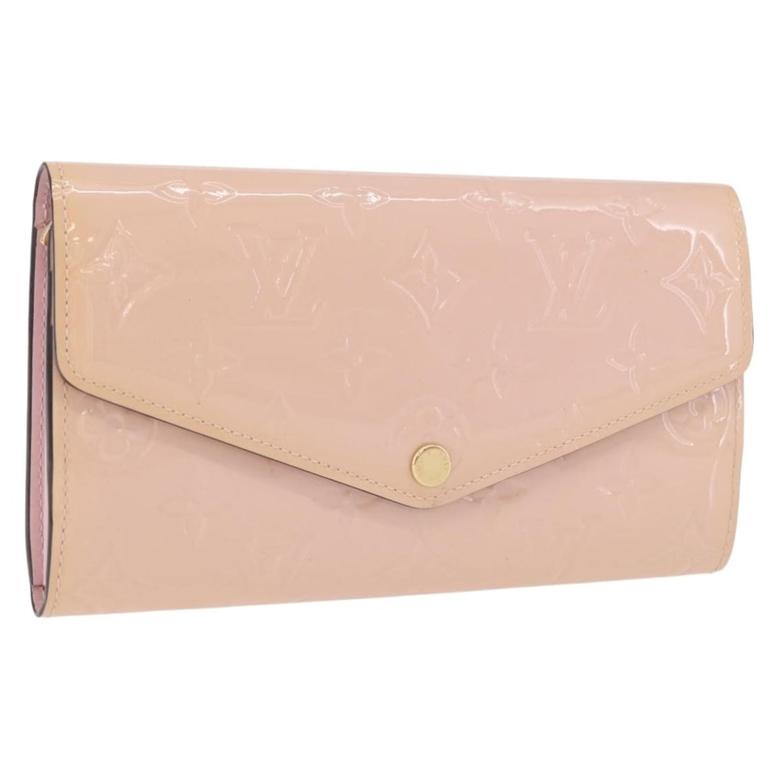 Louis Vuitton M61227 Sarah long wallet in Rose Valerine patent leather: Louis Vuitton M61227 Sarah long wallet in Rose Valerine patent leather Louis Vuitton Vernis Portefeuille Sarah long wallet in Rose Valerine patent leather. This women's wallet is made in France and in