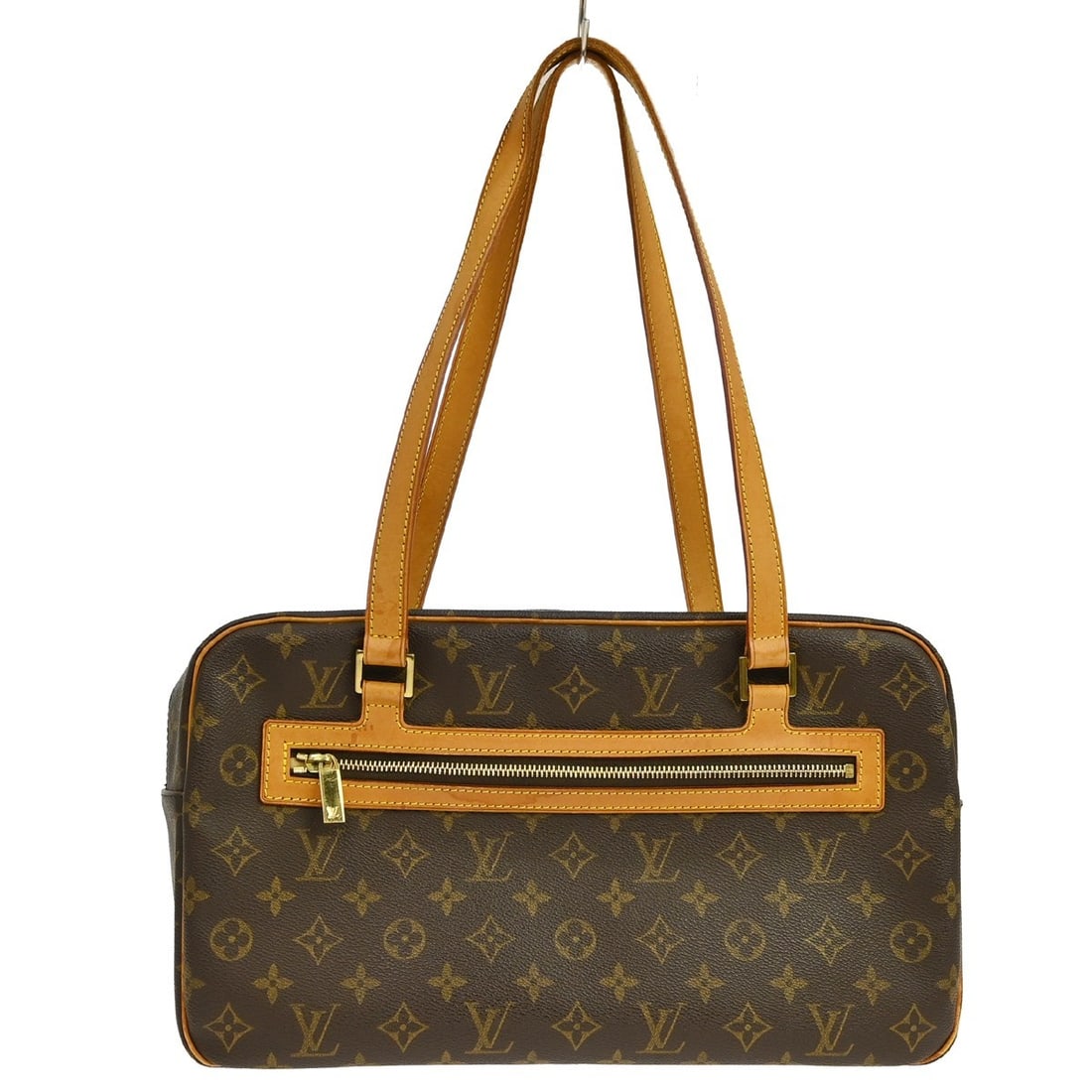 Louis Vuitton Cite GM Monogram Canvas Shoulder Bag M51181: Louis Vuitton Cite GM Monogram Canvas Shoulder Bag M51181 Vintage Louis Vuitton Cite GM shoulder bag in brown monogram canvas and leather with a zip closure and double handles. The bag shows reasonabl