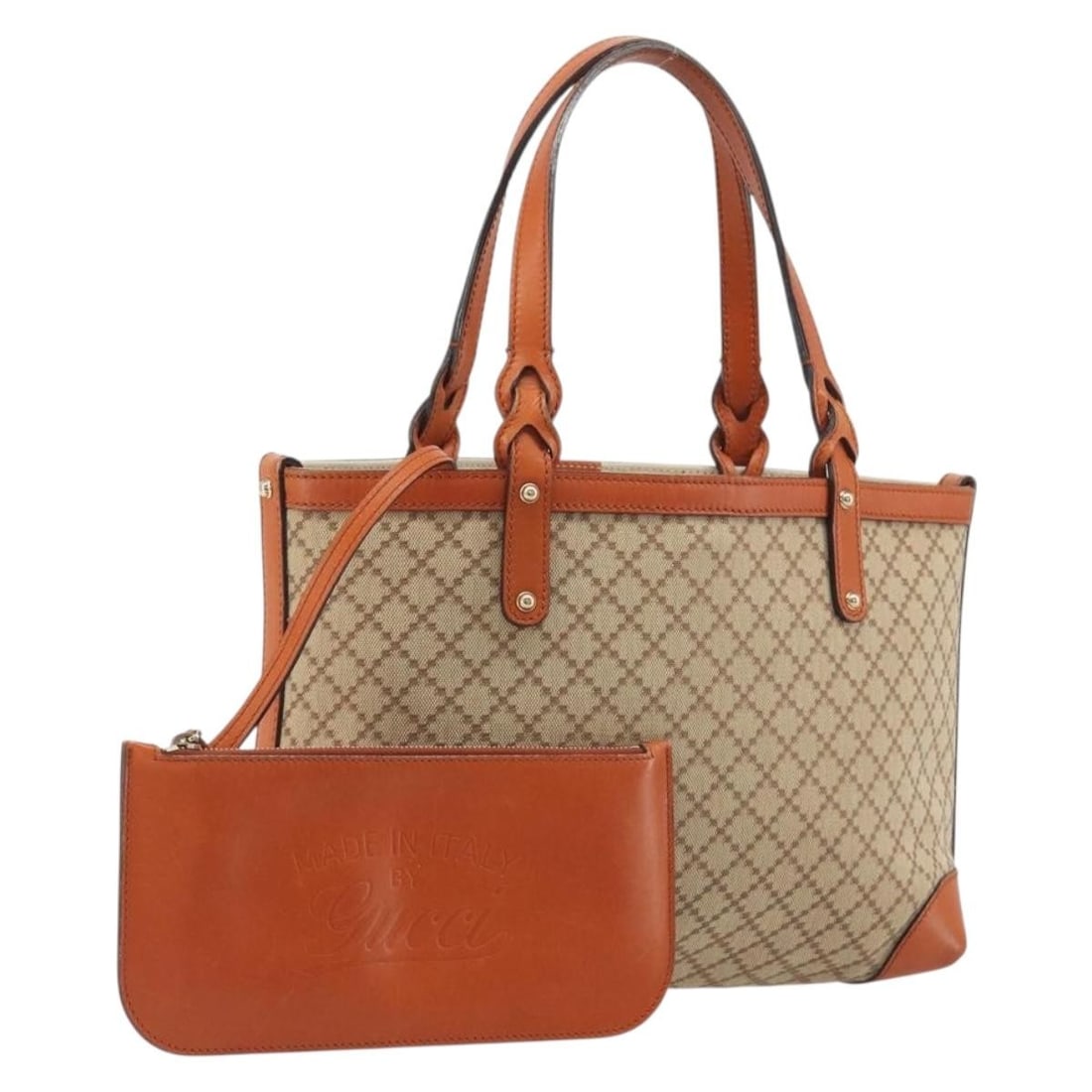Gucci 269878 Diamante Canvas Tote with Pouch Beige Silver: Gucci 269878 Diamante Canvas Tote with Pouch Beige Silver Gucci Diamante tote bag in beige and silver canvas with a pouch accessory. This women's tote has been customized with repainted corners and sh