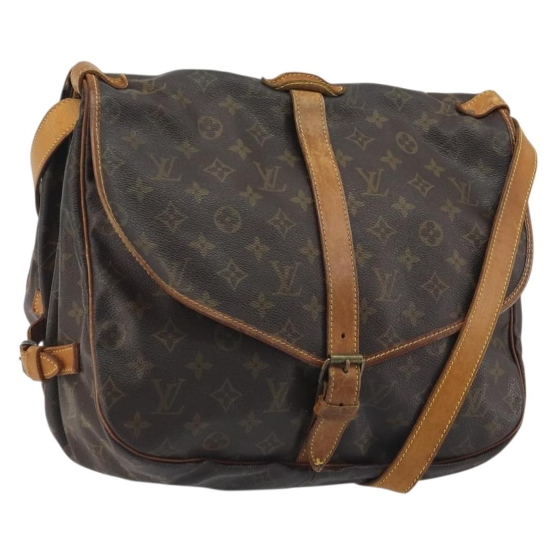 Louis Vuitton M42254 Saumur 35 Monogram Canvas Shoulder Bag: Louis Vuitton M42254 Saumur 35 Monogram Canvas Shoulder Bag Louis Vuitton Saumur 35 shoulder bag in Monogram canvas, model M42254, made in France. This women's bag includes only the item shown, with n
