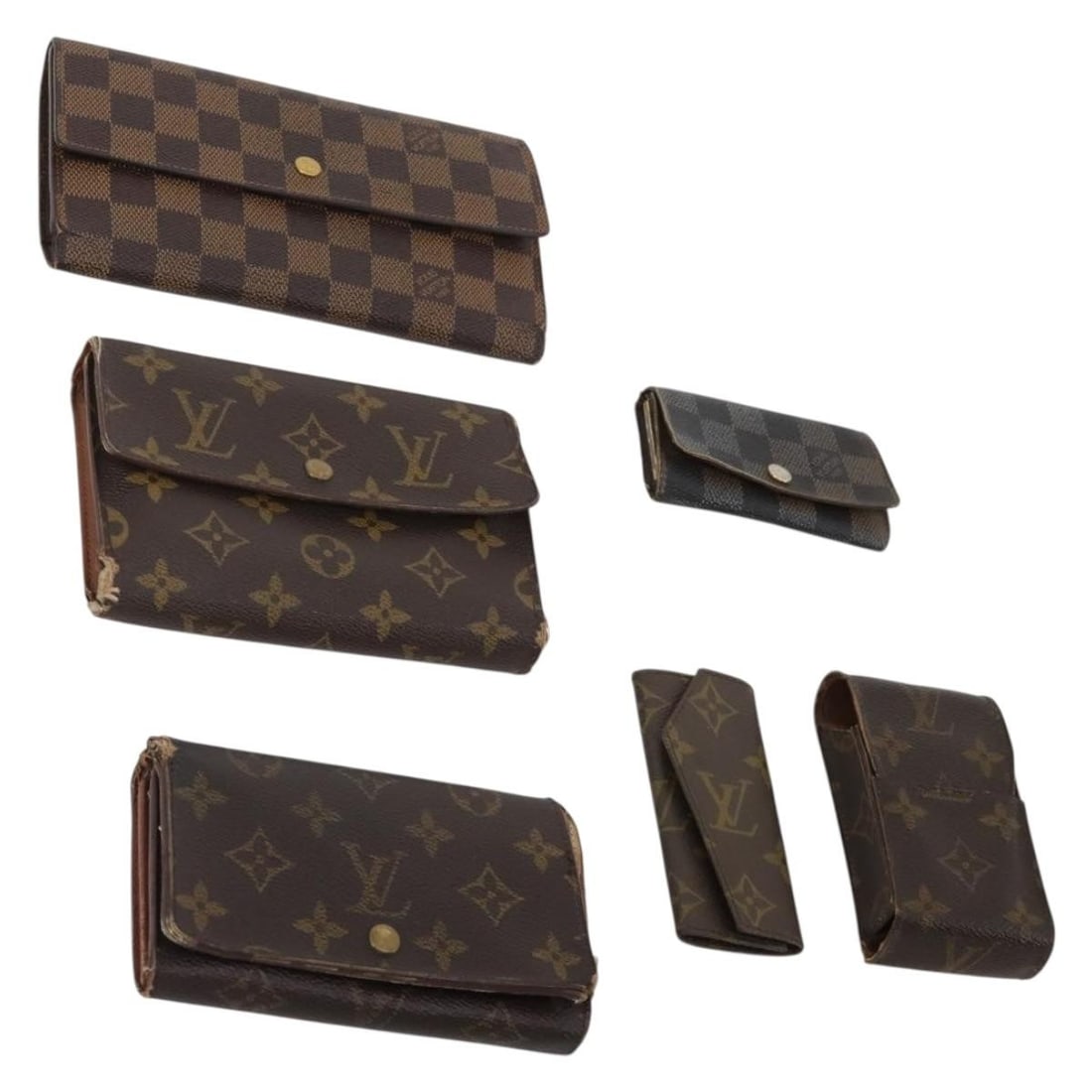 6 Wallet Set Louis Vuitton Monogram Canvas France: 6 Wallet Set Louis Vuitton Monogram Canvas France Set of 6 Louis Vuitton wallets in Monogram canvas, made in France. This special set sale includes only the items shown; item box and dust bag are not 