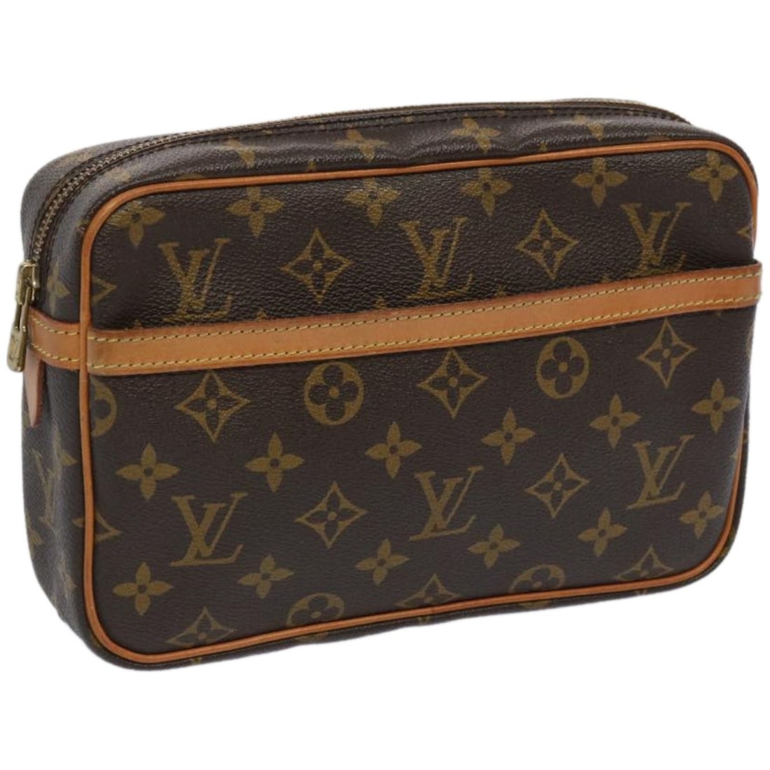 Louis Vuitton M51847 Compiegne 23 Monogram Canvas Clutch Bag: Louis Vuitton M51847 Compiegne 23 Monogram Canvas Clutch Bag Louis Vuitton Compiegne 23 clutch bag in Monogram Canvas, made in France. This women's clutch measures approximately 23 cm wide, 15 cm high