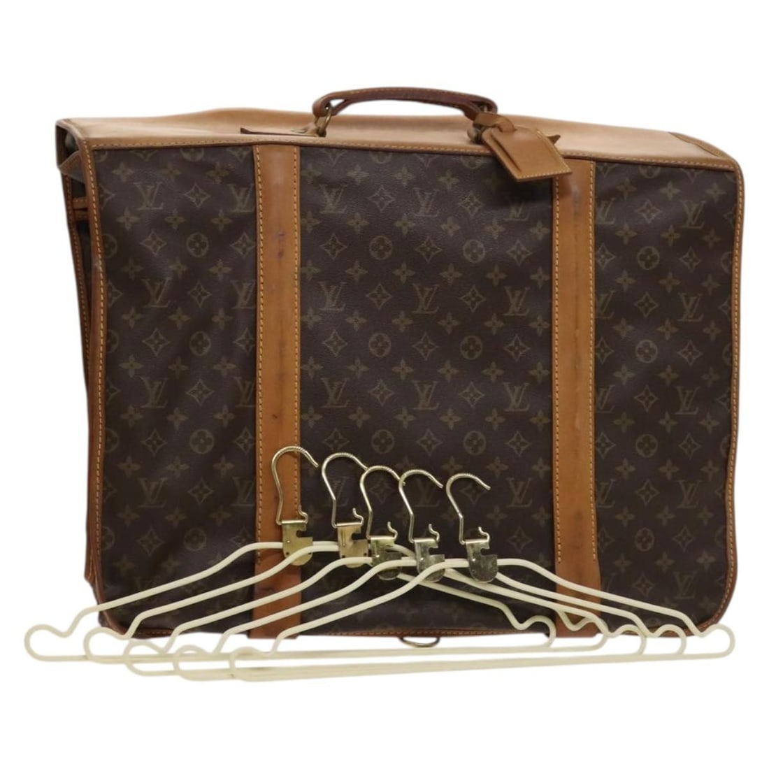 Louis Vuitton M23522 Monogram Canvas Garment Cover France: Louis Vuitton M23522 Monogram Canvas Garment Cover France Authentic Louis Vuitton monogram garment cover in monogram canvas, made in France. This womens garment cover shows heavy signs of use, includi