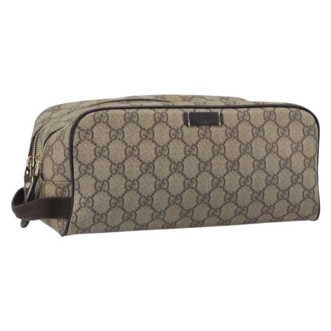 GUCCI 211125 GG Supreme PVC Leather Hand Bag Beige Gold: GUCCI 211125 GG Supreme PVC Leather Hand Bag Beige Gold Gucci GG Supreme handbag in beige and gold PVC leather with GG canvas, made in Italy. This women's handbag is offered without the original box o