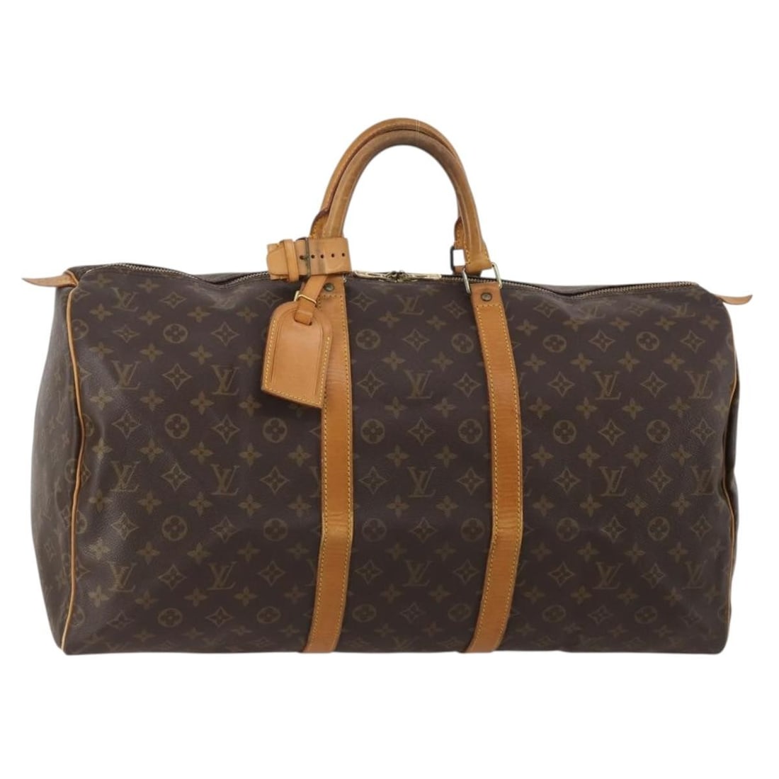 Louis Vuitton M41424 Keepall 55 Monogram Canvas Boston Bag: Louis Vuitton M41424 Keepall 55 Monogram Canvas Boston Bag Louis Vuitton Keepall 55 Boston bag in Monogram canvas, made in France. This bag is offered without the original box or dust bag; only the it