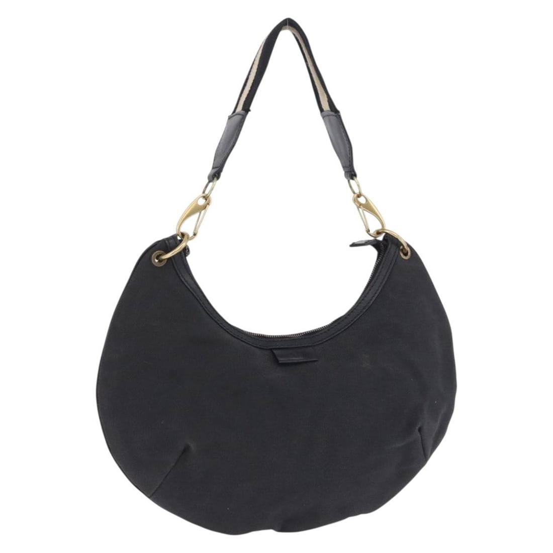 Gucci 106663 Sherry Line canvas shoulder bag black gold: Gucci 106663 Sherry Line canvas shoulder bag black gold Gucci Sherry Line shoulder bag in black and gold canvas, made in Italy. This women's shoulder bag has a slim profile and includes only the bag s