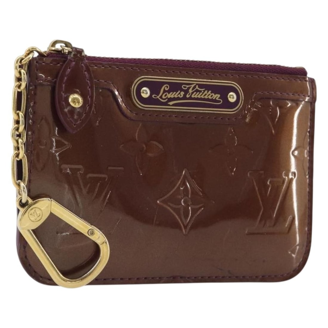 Louis Vuitton M93560 Vernis Coin Purse Violet Patent Leather: Louis Vuitton M93560 Vernis Coin Purse Violet Patent Leather Louis Vuitton Monogram Vernis Pochette Cles NM coin purse in violet patent leather. Made in Spain, this women's accessory is offered withou