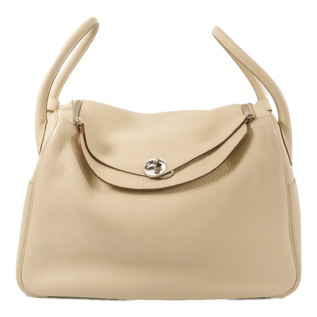 Hermes Lindy 34 Taurillon Clemence 2 Way Shoulder Bag Craie PHW: Hermes Lindy 34 Taurillon Clemence 2 Way Shoulder Bag Craie PHW Hermes Lindy 34 2-way shoulder handbag in Craie Taurillon Clemence leather with palladium-tone hardware. This women's bag is made in Fra