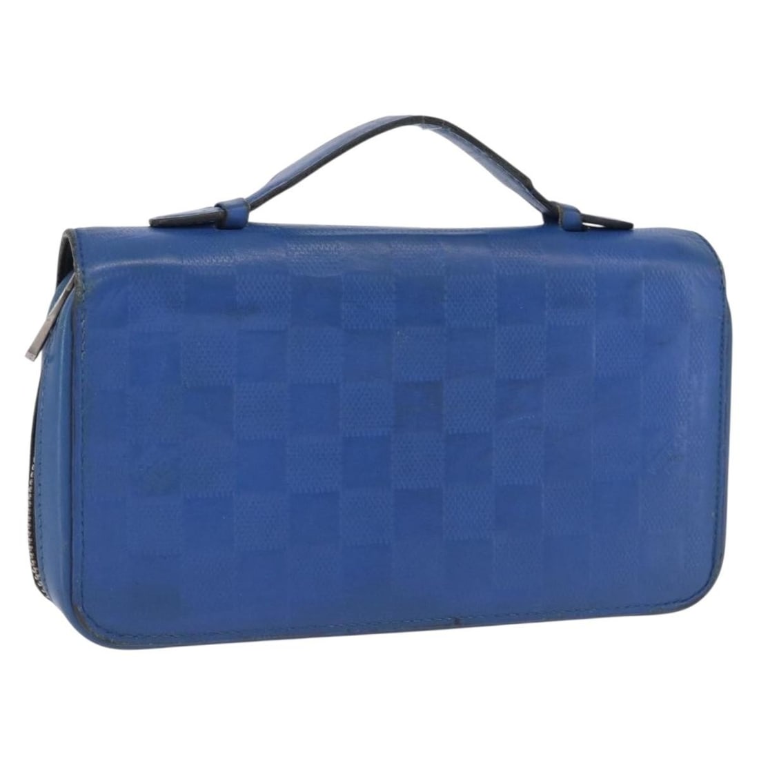Louis Vuitton Zippy XL Blue Damier Infini Leather Travel Case N60079: Louis Vuitton Zippy XL Blue Damier Infini Leather Travel Case N60079 Louis Vuitton Zippy XL travel case in blue Damier Infini leather. Made in Spain, this travel case shows heavy use with visible wear