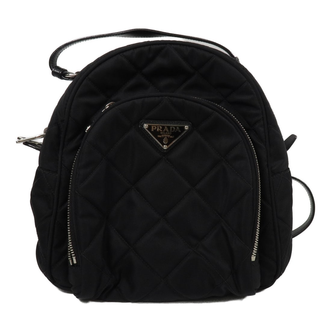 PRADA 1BZ066 Mini Nylon Rucksack Backpack Black SHW (1 of 14)