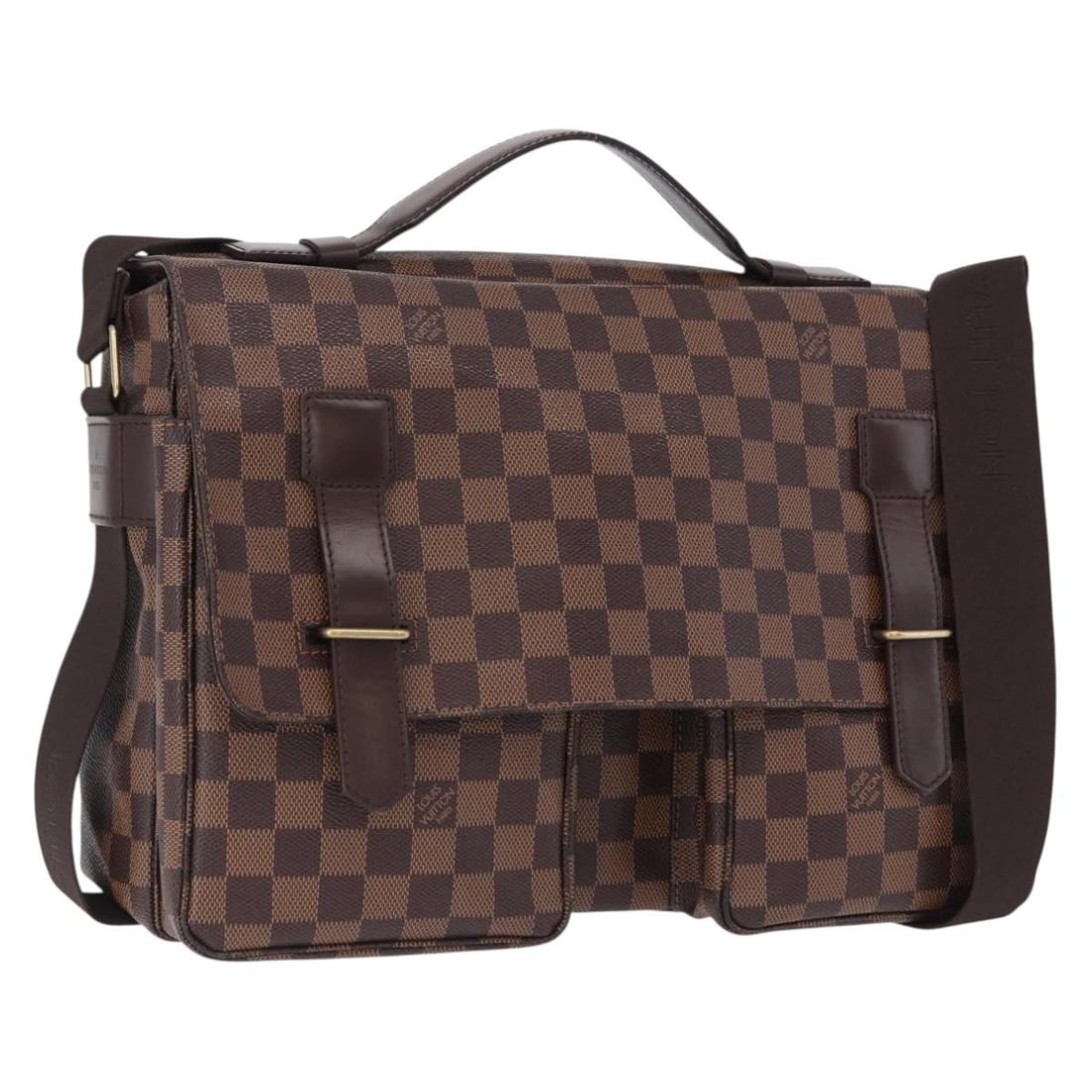 Louis Vuitton Broadway N42270 Damier Ebene Canvas Shoulder Bag: Louis Vuitton Broadway N42270 Damier Ebene Canvas Shoulder Bag Louis Vuitton Broadway shoulder bag in Damier Ebene canvas, made in France. This women's bag includes an adjustable shoulder strap and co