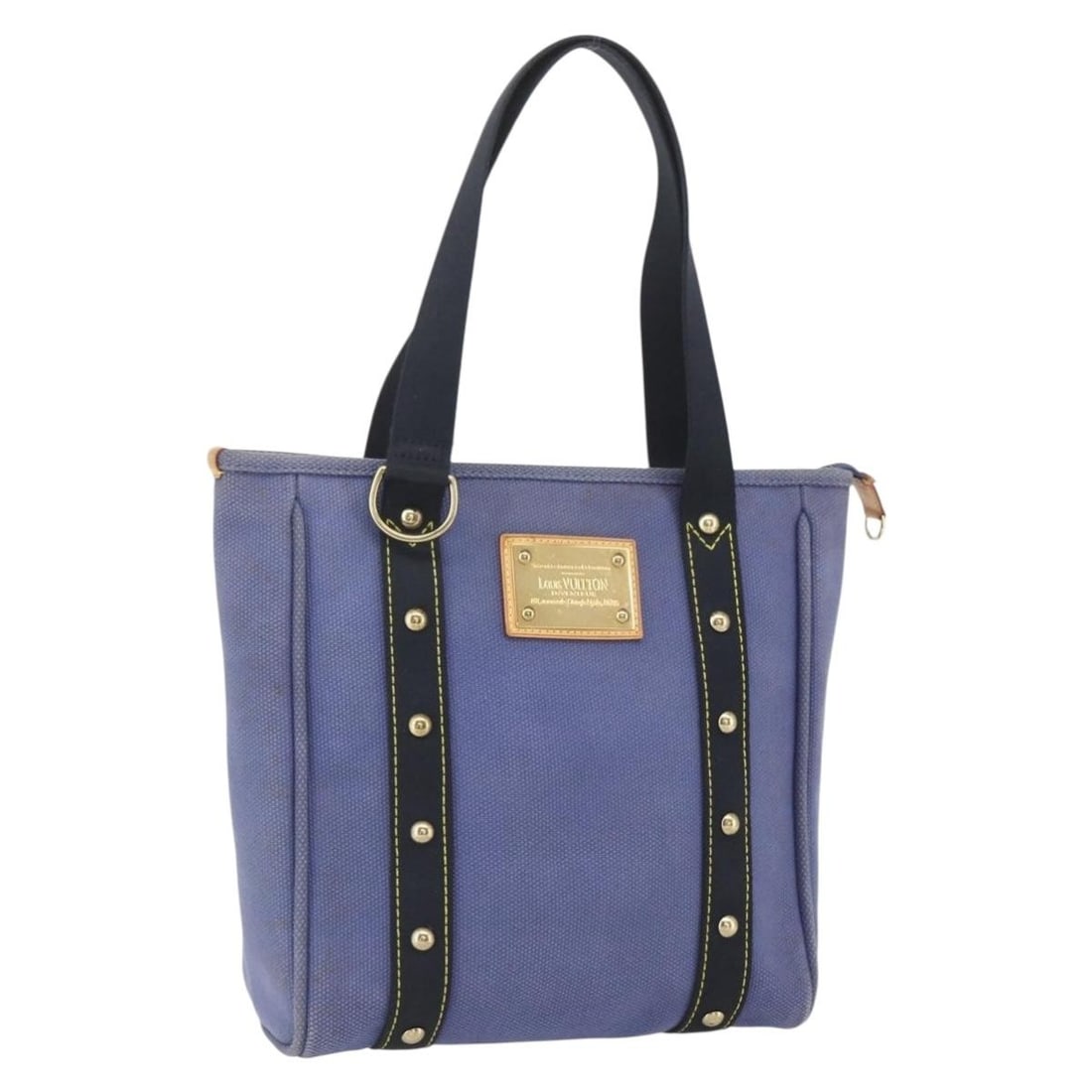 Louis Vuitton M40087 Antigua Cabas MM Blue Canvas Tote: Louis Vuitton M40087 Antigua Cabas MM Blue Canvas Tote Louis Vuitton Antigua Cabas MM tote bag in blue canvas, made in France. This women's tote has an open, practical silhouette with shoulder-length 