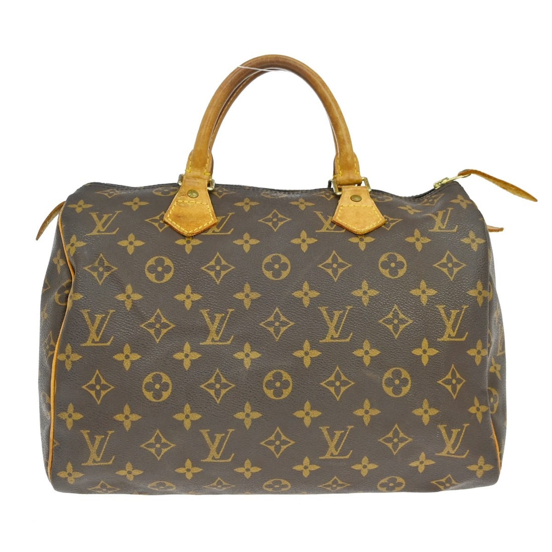 Louis Vuitton Speedy 30 Monogram Canvas Satchel M41526: Louis Vuitton Speedy 30 Monogram Canvas Satchel M41526 Vintage Louis Vuitton Speedy 30 handbag in Monogram canvas with leather double handles and a zip closure. This women's satchel/top handle bag sho