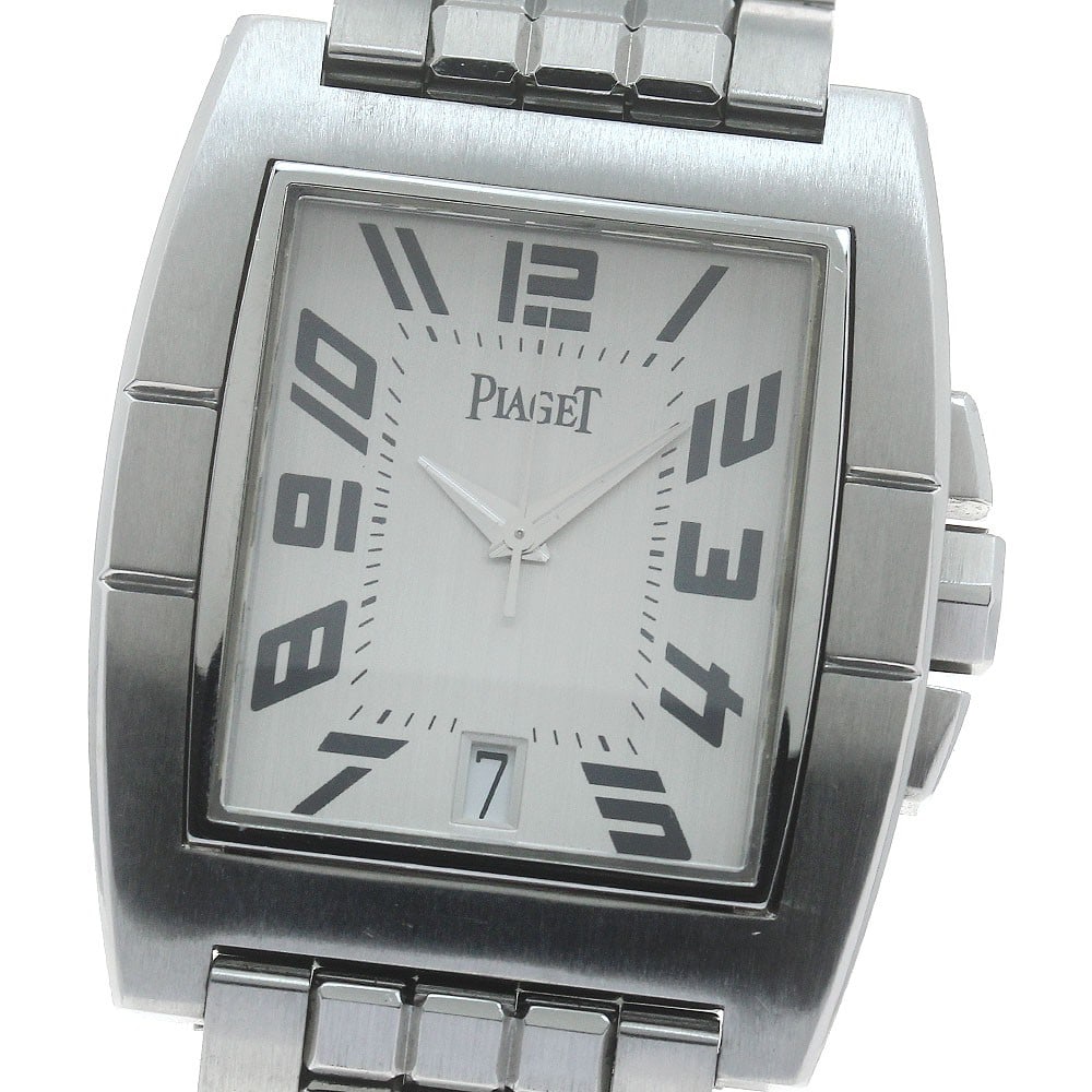 Piaget Upstream 27050 mens automatic date wristwatch steel (1 of 6)