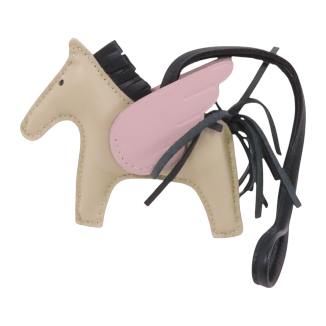 HERMES Rodeo Pegase PM lambskin charm Craie white Mauve Pale (1 of 10)