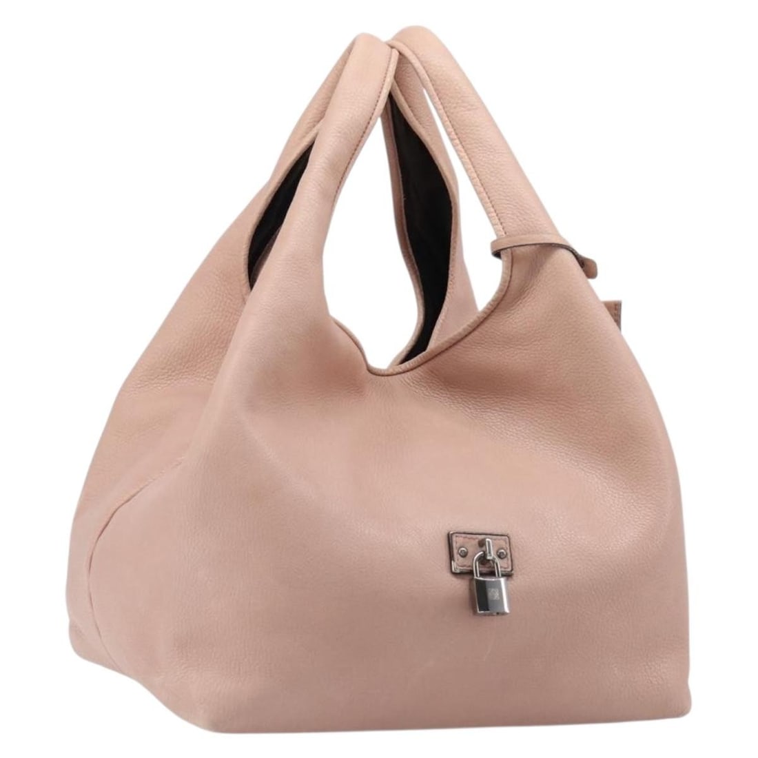 LOEWE Kaliyu GM leather handbag pink silver with padlock key (1 of 18)