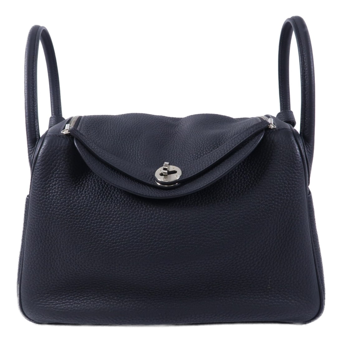 Hermes Lindy 30 Taurillon Clemence Shoulder Bag Noir PHW: Hermes Lindy 30 Taurillon Clemence Shoulder Bag Noir PHW Hermes Lindy 30 2-way shoulder bag in Noir Taurillon Clemence leather with palladium-tone hardware. This women's shoulder bag is made in France