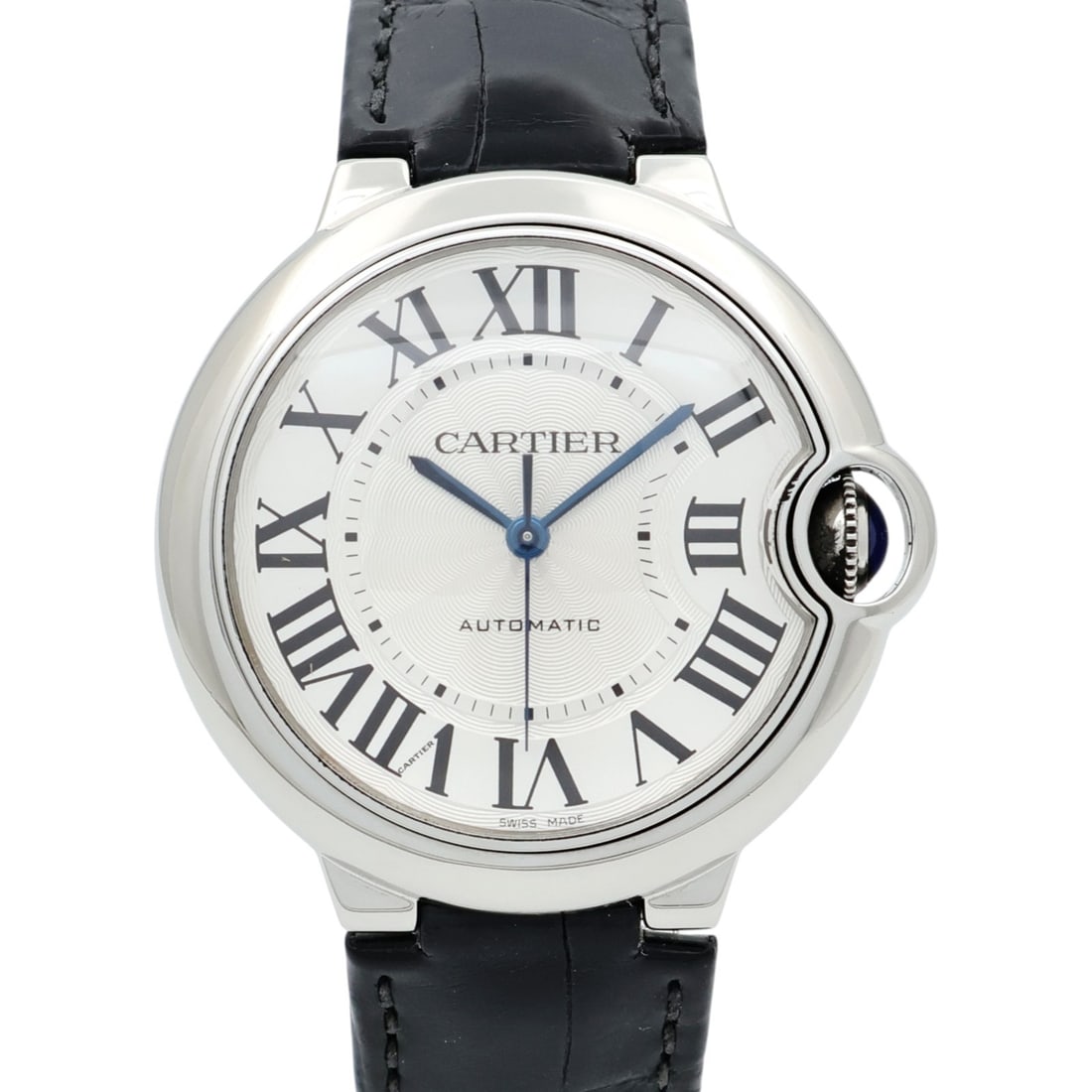 Cartier Ballon Bleu W69017Z4 mens automatic stainless steel wristwatch: Cartier Ballon Bleu W69017Z4 mens automatic stainless steel wristwatch Cartier Ballon Bleu W69017Z4 automatic wristwatch for men with a white dial and stainless steel case. This watch includes a stain