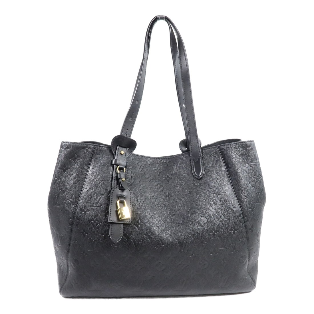 Louis Vuitton All In One PM Monogram Empreinte Shoulder Bag M25890 Black: Louis Vuitton All In One PM Monogram Empreinte Shoulder Bag M25890 Black Louis Vuitton All In One PM shoulder bag in black Monogram Empreinte calfskin. This women's bag features a black exterior, an a