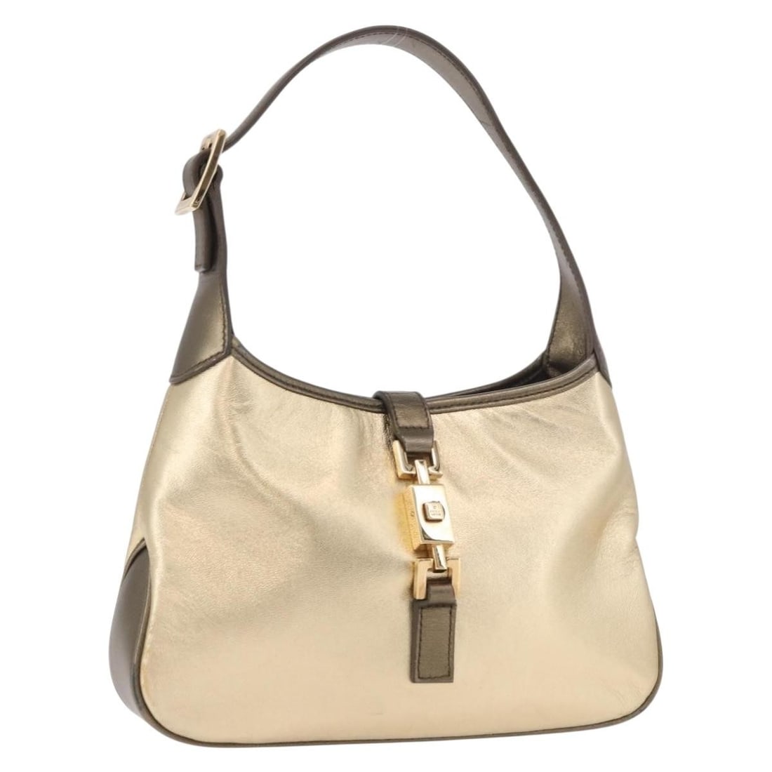 Gucci 005 0775 Jackie Leather Handbag Gold (1 of 18)