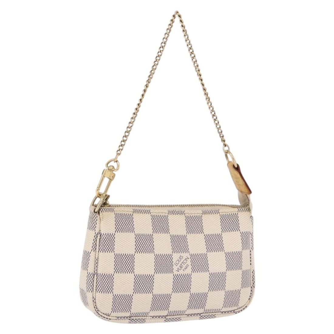 Louis Vuitton N58010 Mini Pochette Accessoires Damier Azur Canvas Pouch: Louis Vuitton N58010 Mini Pochette Accessoires Damier Azur Canvas Pouch Louis Vuitton Damier Azur Mini Pochette Accessoires pouch in Damier Azur canvas. This women's accessory pouch is made in France 