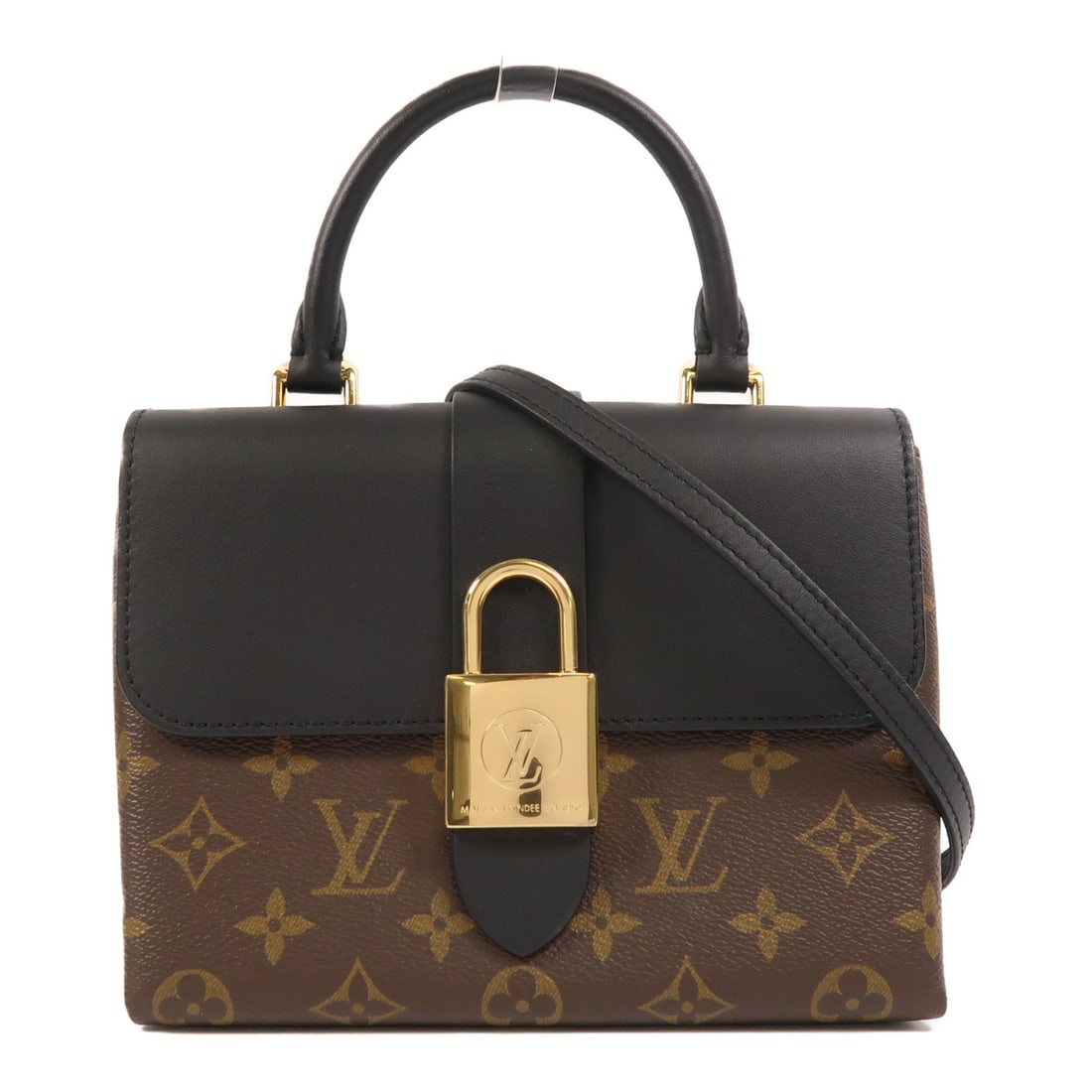 Louis Vuitton Locky BB M44141 Monogram 2 Way Handbag: Louis Vuitton Locky BB M44141 Monogram 2 Way Handbag Louis Vuitton Locky BB 2-way shoulder handbag in Monogram PVC coated canvas with a brown and black colorway. This women's bag features a structured