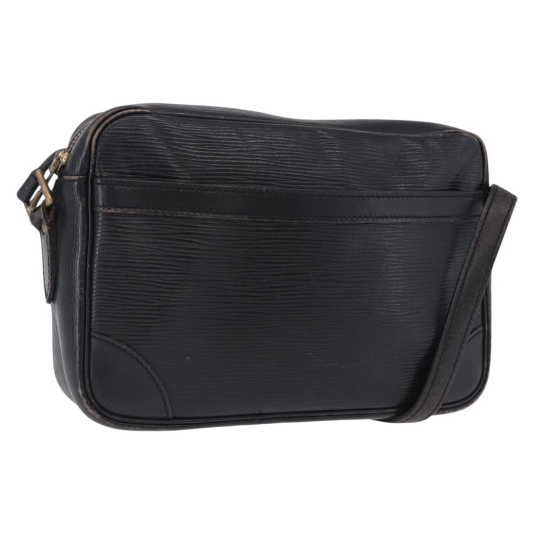 Louis Vuitton M52302 Trocadero 23 Epi Leather Shoulder Bag Black: Louis Vuitton M52302 Trocadero 23 Epi Leather Shoulder Bag Black Authentic Louis Vuitton Trocadero 23 shoulder bag in black Epi leather. This women's bag is a heavily used piece with visible wear thro