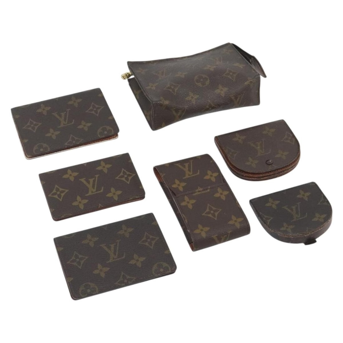 Lot of 7 Louis Vuitton Monogram Canvas Pouches Card Case Coin Purse (1 of 18)