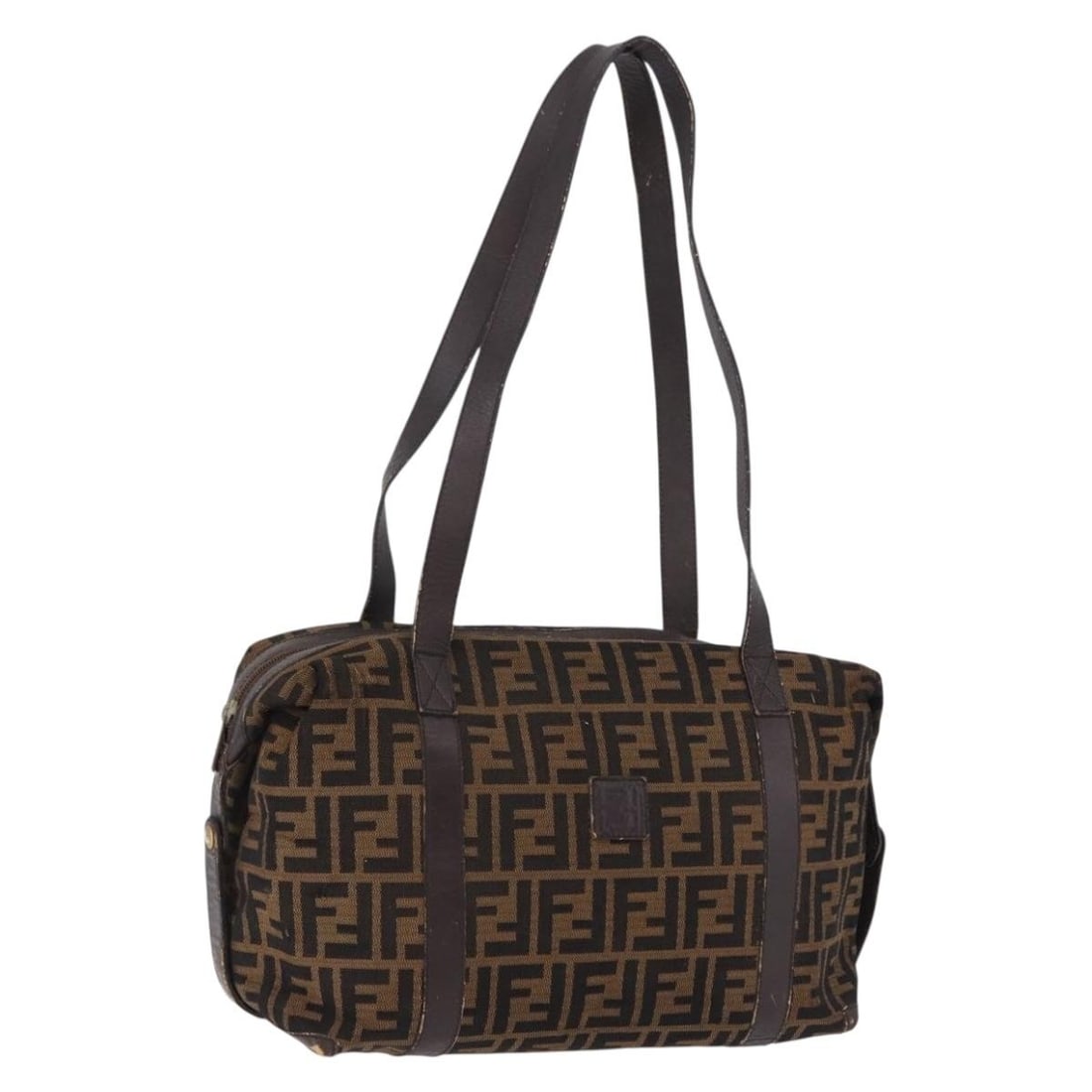 FENDI Brown Zucca Canvas Tote Handbag Made in Italy: FENDI Brown Zucca Canvas Tote Handbag Made in Italy Authentic FENDI tote bag in brown Zucca canvas with a structured everyday silhouette and shoulder-length handle drop. This women's bag is made in It
