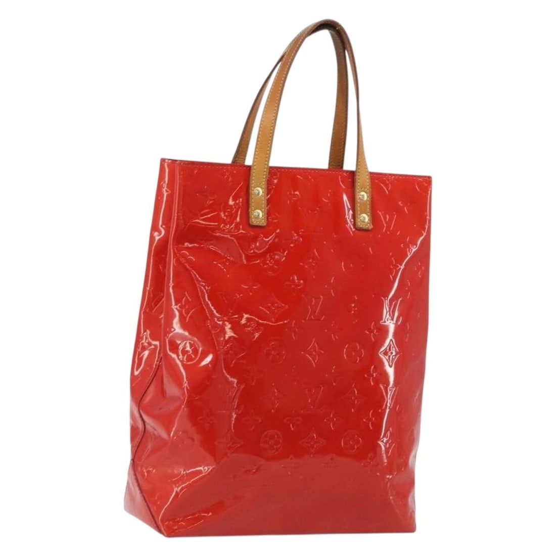 Louis Vuitton Reade MM Monogram Vernis Patent Leather Rouge Handbag: Louis Vuitton Reade MM Monogram Vernis Patent Leather Rouge Handbag Louis Vuitton Reade MM handbag in red Rouge Monogram Vernis patent leather. Made in France, this women's handbag is offered without 