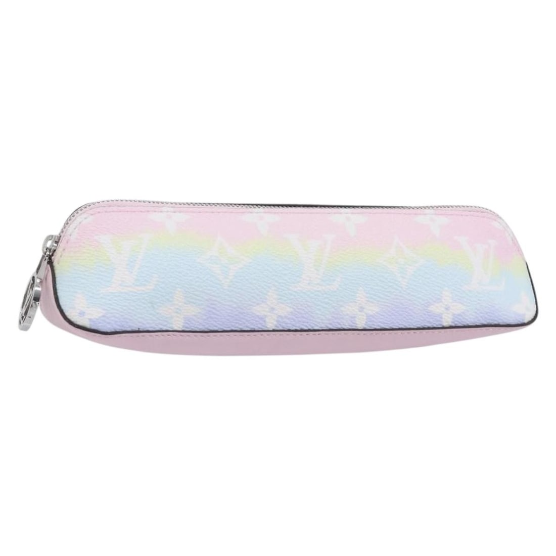 Louis Vuitton GI0473 Monogram Canvas Pen Case Pink Escal: Louis Vuitton GI0473 Monogram Canvas Pen Case Pink Escal Louis Vuitton Trousse Elizabeth pen case in Monogram canvas with a pink colorway. Made in France, this pen case has a compact zip-around silhou