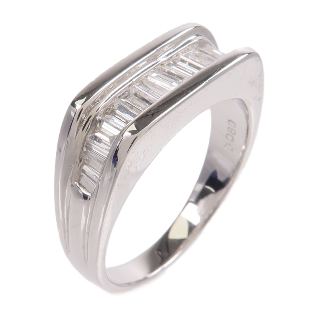 18K White Gold Diamond Ring US Size 6.25 0.80ct (1 of 8)