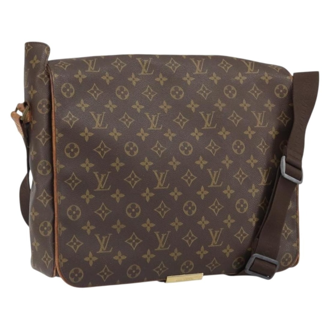 Louis Vuitton Abbesses Monogram Canvas Shoulder Bag M45257: Louis Vuitton Abbesses Monogram Canvas Shoulder Bag M45257 Louis Vuitton Abbesses shoulder bag in Monogram canvas, made in France. This women's bag is a heavily used piece with visible wear throughout