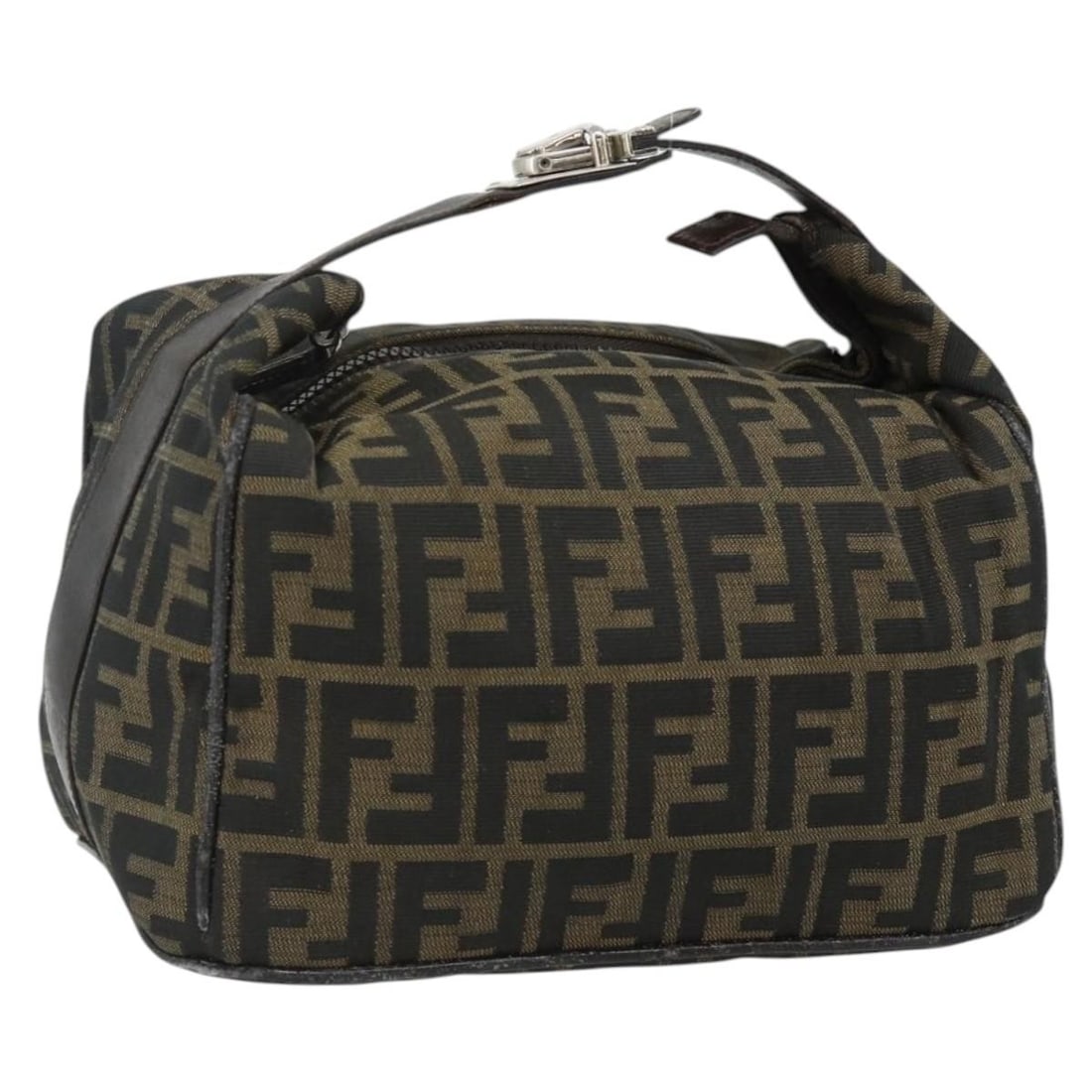 FENDI Zucca Canvas Hand Bag Brown Black Italy: FENDI Zucca Canvas Hand Bag Brown Black Italy Authentic FENDI handbag in brown and black Zucca canvas, made in Italy. This women's bag is offered without the original box or dust bag; only the item sh