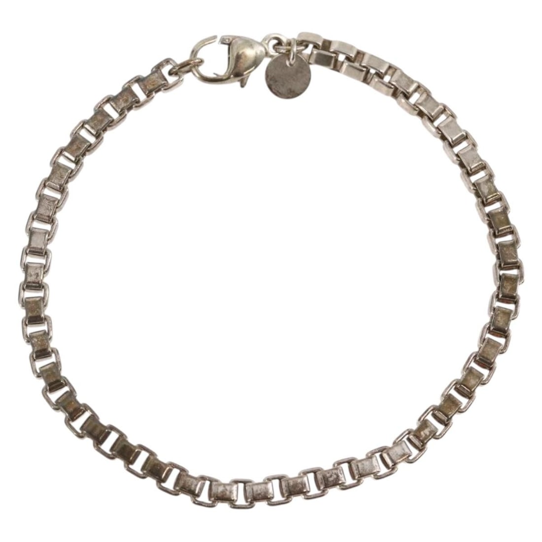 Tiffany Co Venetian Ag925 Silver Bracelet 20cm: Tiffany Co Venetian Ag925 Silver Bracelet 20cm Authentic Tiffany & Co. Venetian bracelet in silver-tone Ag925. This women's bracelet has a classic linked design and shows heavy signs of use, including