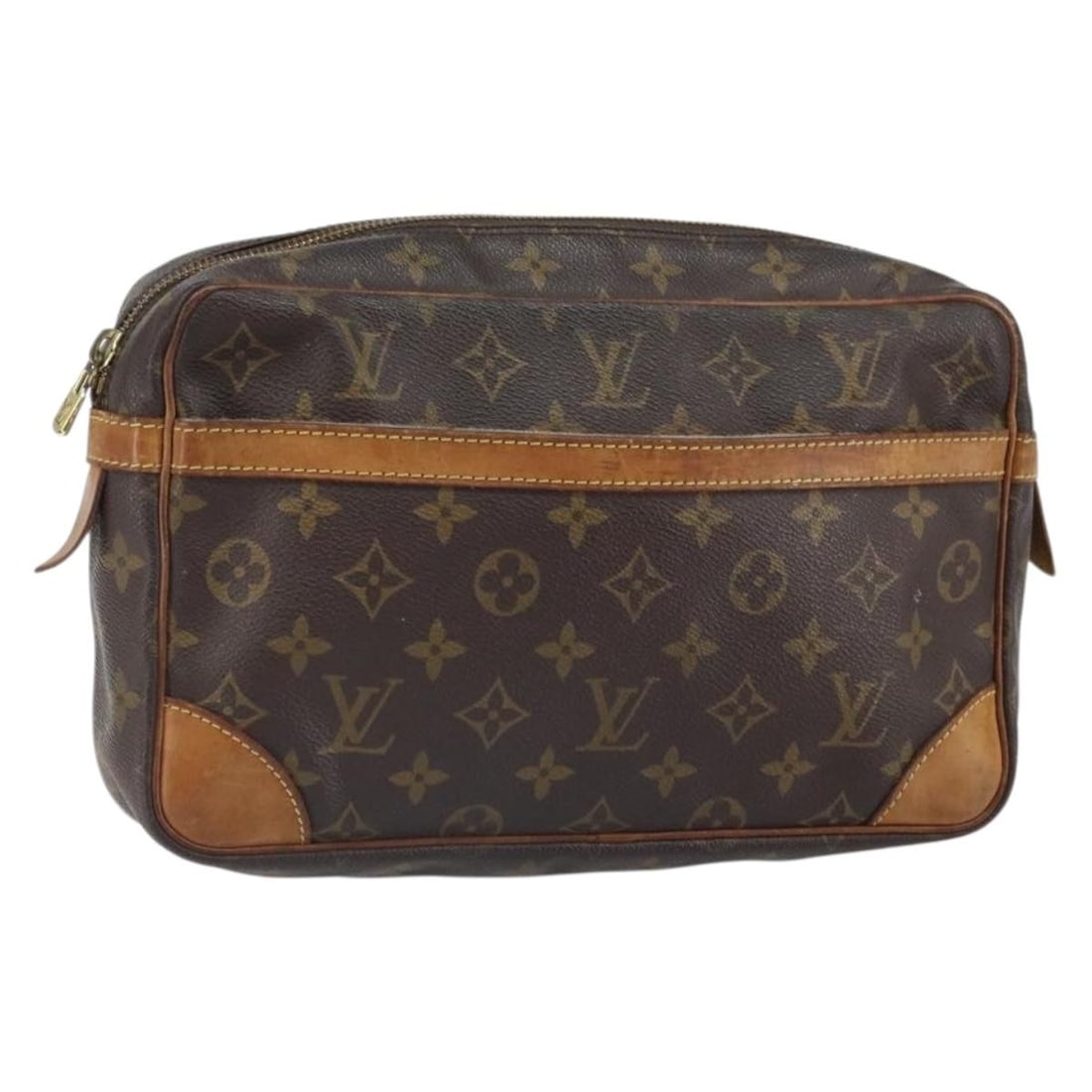Louis Vuitton M51845 Compiegne 28 Monogram Canvas Clutch: Louis Vuitton M51845 Compiegne 28 Monogram Canvas Clutch Louis Vuitton Monogram Compiegne 28 clutch bag in Monogram canvas, made in France. This women's clutch is offered without the original box or d