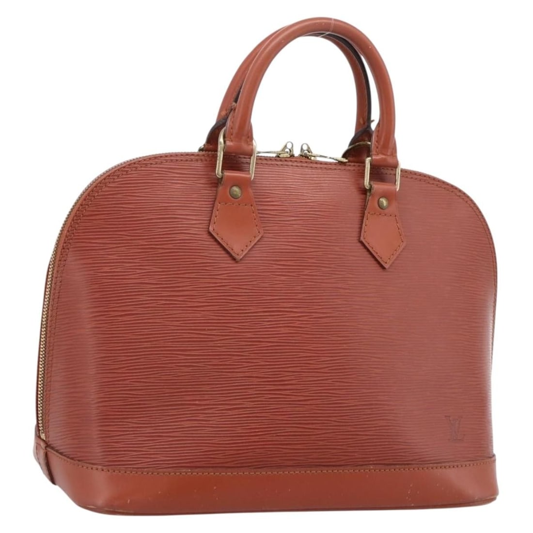Louis Vuitton M52143 Alma Brown Epi Leather Handbag: Louis Vuitton M52143 Alma Brown Epi Leather Handbag Louis Vuitton Alma handbag in brown Epi leather. This women's bag was made in France and includes the bag only; the item box and dust bag are not in