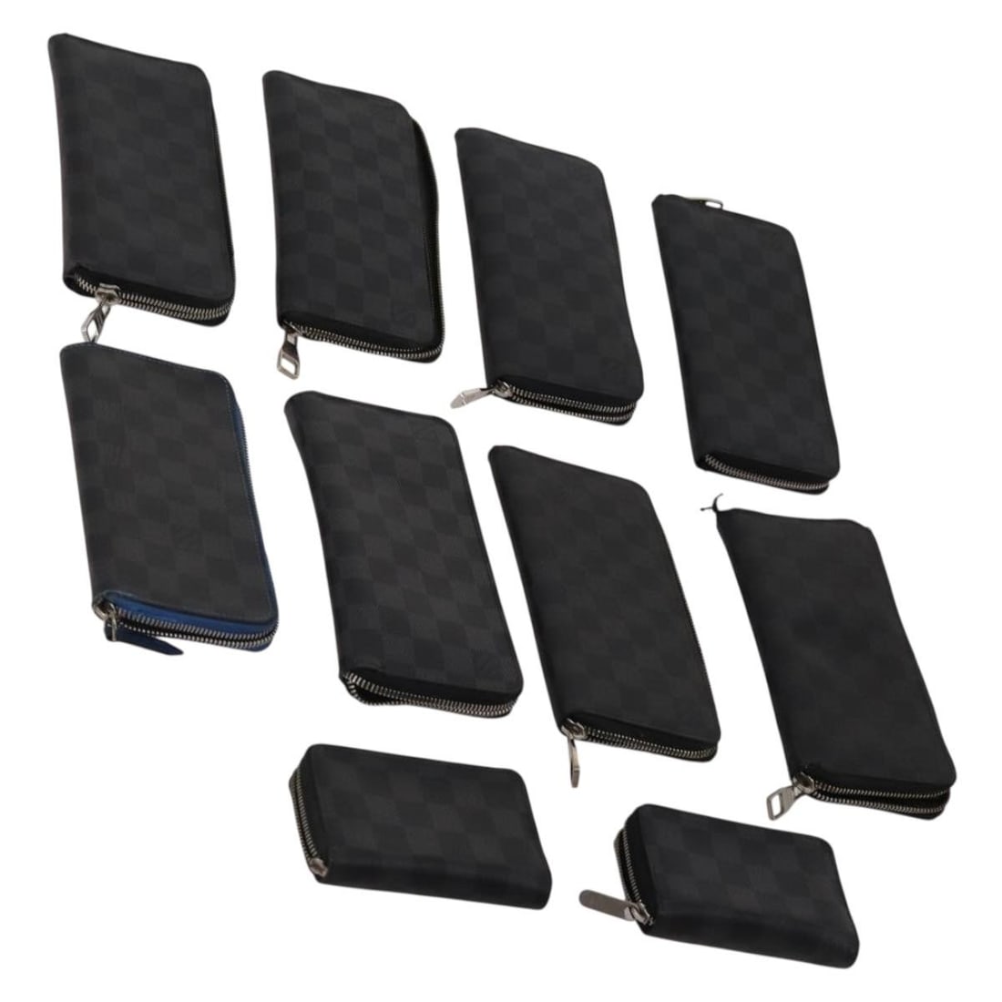 Lot of 10 Louis Vuitton Damier Graphite Canvas Wallets: Lot of 10 Louis Vuitton Damier Graphite Canvas Wallets Set of 10 Louis Vuitton wallets in Damier Graphite canvas. This bundle includes only the items shown, without an item box or dust bag. The wallet