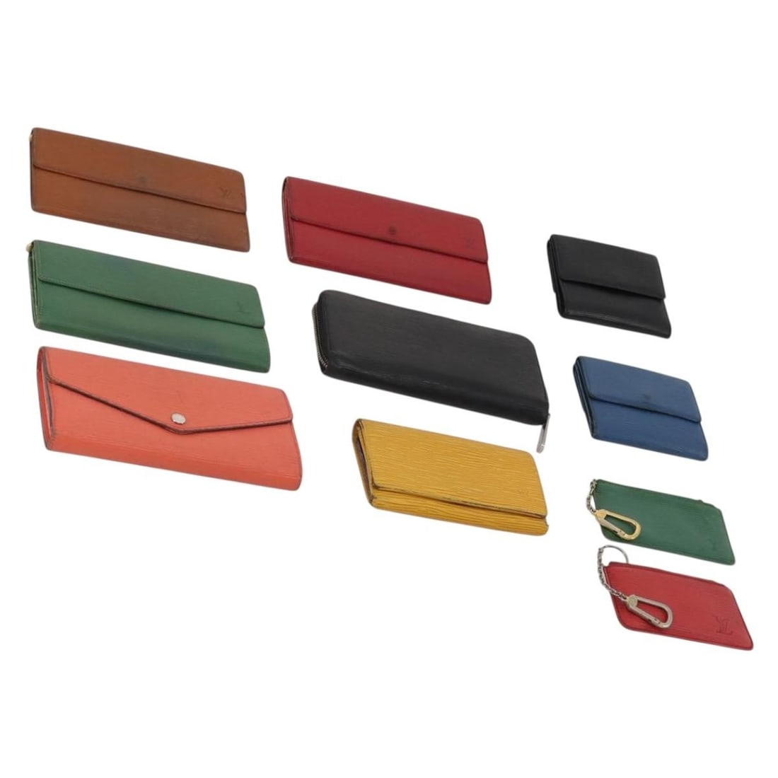 10 Piece Louis Vuitton Epi Leather Wallet Set Black Red: 10 Piece Louis Vuitton Epi Leather Wallet Set Black Red Louis Vuitton Epi leather wallet set in black and red, made in France. This special set sale includes only the items shown in the photo; item bo