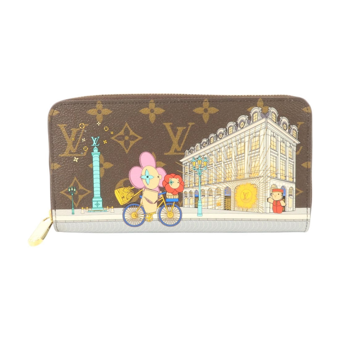 Louis Vuitton Vivienne M81544 Zippy Wallet Monogram Brown: Louis Vuitton Vivienne M81544 Zippy Wallet Monogram Brown Louis Vuitton Vivienne Zippy wallet in brown Monogram PVC coated canvas. This around long wallet features a zip-around design with a well-orga