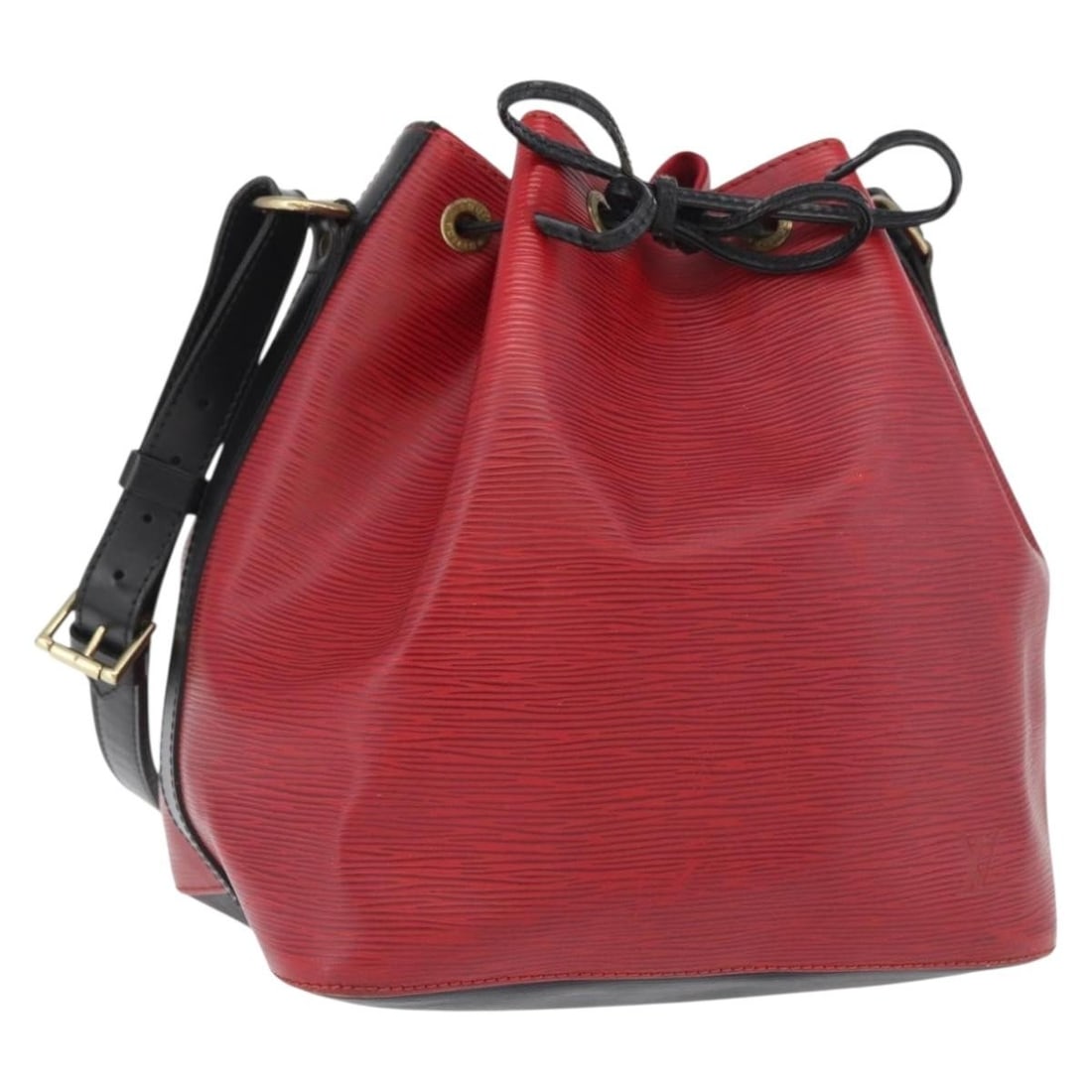 Louis Vuitton Petit Noe Black Red Epi Leather Shoulder Bag M44017: Louis Vuitton Petit Noe Black Red Epi Leather Shoulder Bag M44017 This is a Louis Vuitton Petit Noe shoulder bag crafted from signature Epi leather in a striking black and red bicolor design. The bag 