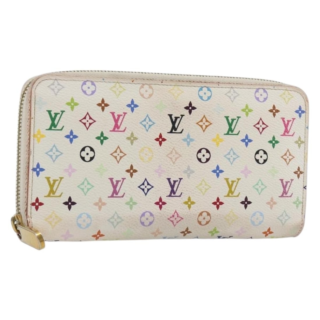 LOUIS VUITTON M60241 Zippy Long Wallet White Monogram Multicolor Canvas: LOUIS VUITTON M60241 Zippy Long Wallet White Monogram Multicolor Canvas Louis Vuitton Zippy long wallet in white Monogram Multicolor canvas. This women's wallet was made in Spain and includes the wall