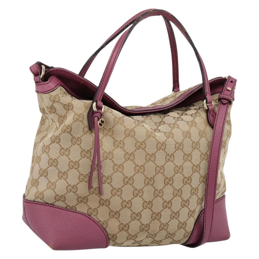 GUCCI 353120 GG Canvas 2way Hand Bag Beige Gold Strap: GUCCI 353120 GG Canvas 2way Hand Bag Beige Gold Strap Authentic Gucci GG Canvas 2-way handbag in beige and gold, designed for women and made in Italy. This handbag includes a shoulder strap for hand o