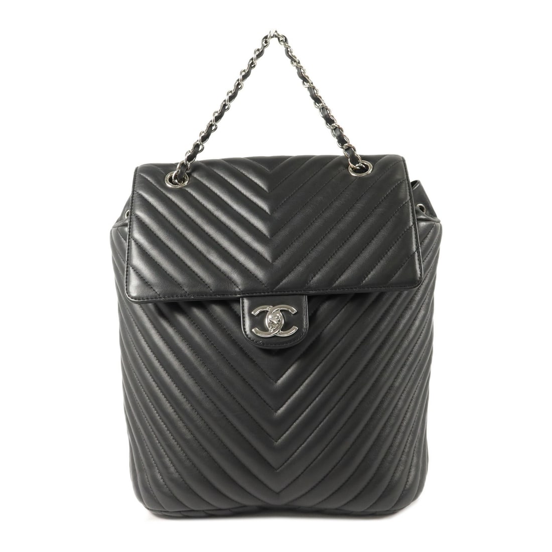 CHANEL Urban Spirit Lambskin Backpack Black CC SHW: CHANEL Urban Spirit Lambskin Backpack Black CC SHW Chanel Urban Spirit backpack crafted in black lambskin leather with the signature CC turn-lock closure. This women's rucksack backpack features a bla