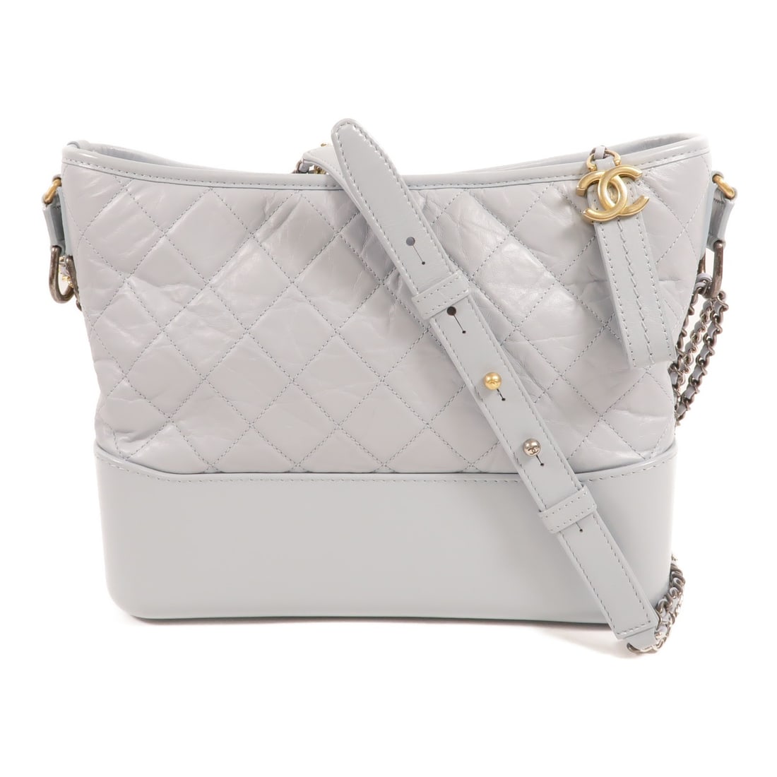 CHANEL Gabrielle Medium Blue Calfskin Chain Shoulder Bag (1 of 14)